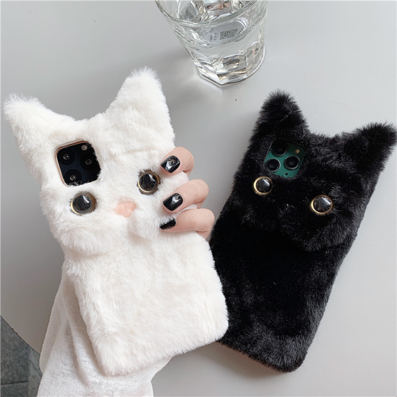 3D Cute Cartoon Cat Furry Plus - Phone Cases For Iphone 16 recension och pris