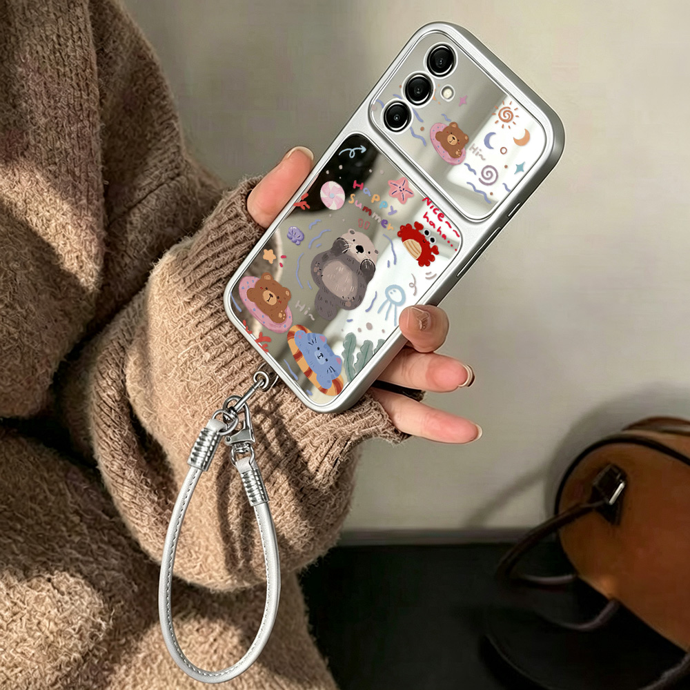Cartoon Bear Mirror Case with  - Phone Cases Galaxy A16 5G recension och pris