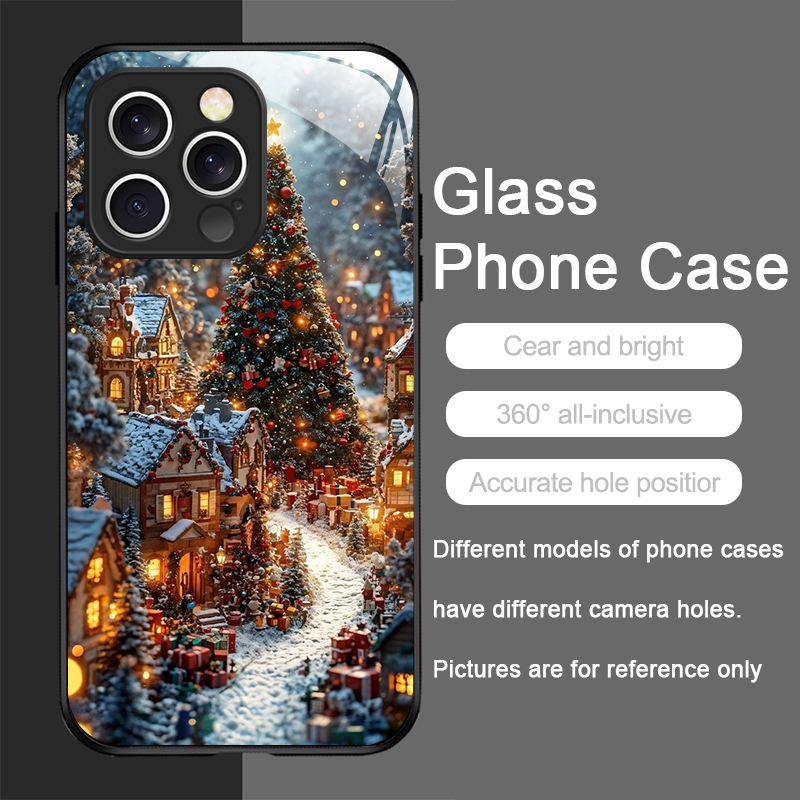 Christmas Tree Gift Snowy Town - Phone Cases For Iphone 16 recension och pris