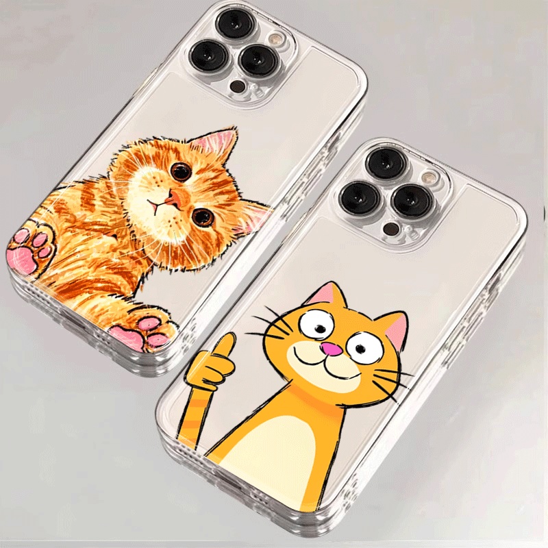 Cute Cartoon Orange Cat Phone  - Phone Cases Xiaomi 15 recension och pris